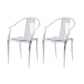 Slat Back Dining Side Chair Contemporary Plastic Dining Arm Chair White 2 Piece Set Clearhalo 'Dining Chairs' 'Dining Tables & Seating' 'dining_chair' 'furn' 'furn_dining_chair' 'Furniture' 'Kitchen & Dining Furniture' 6796276