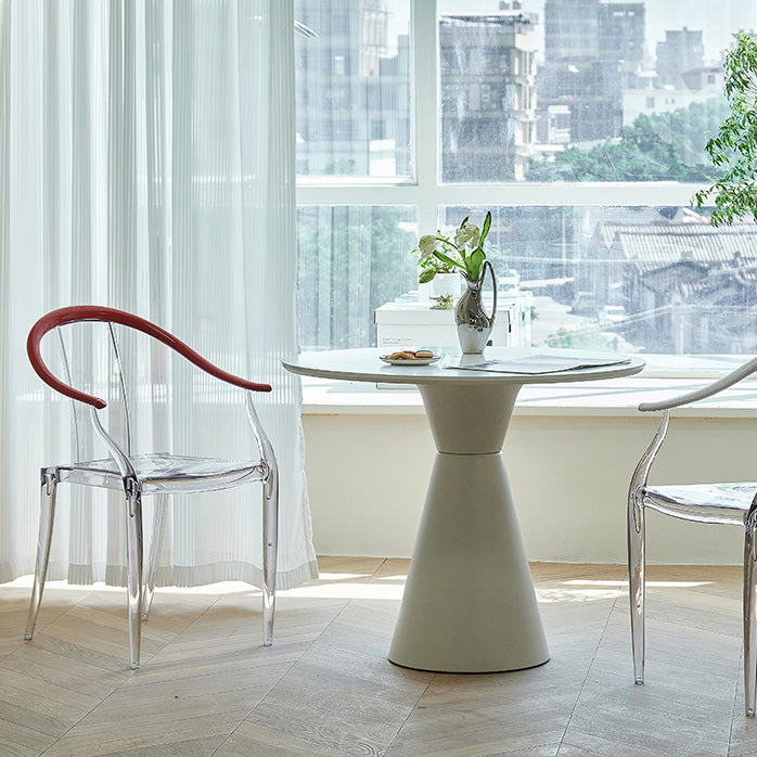 Slat Back Dining Side Chair Contemporary Plastic Dining Arm Chair Clearhalo 'Dining Chairs' 'Dining Tables & Seating' 'dining_chair' 'furn' 'furn_dining_chair' 'Furniture' 'Kitchen & Dining Furniture' 6796279