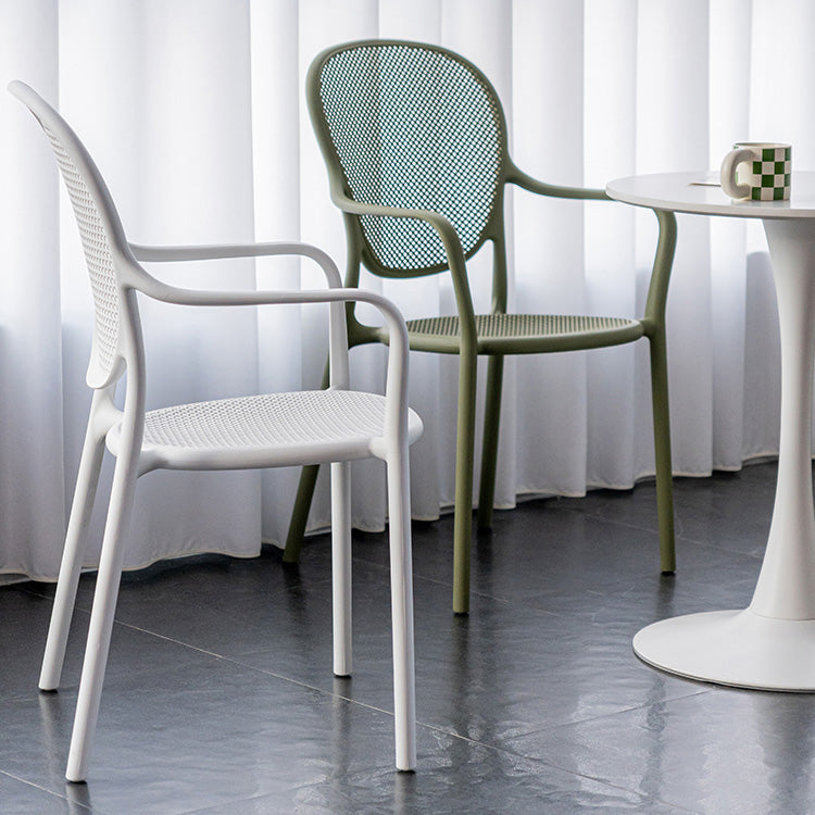 Contemporary Plastic Dining Arm Chair King Louis Back Side Chair Clearhalo 'Dining Chairs' 'Dining Tables & Seating' 'dining_chair' 'furn' 'furn_dining_chair' 'Furniture' 'Kitchen & Dining Furniture' 6796285