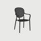 Contemporary Plastic Dining Arm Chair King Louis Back Side Chair Black 1 Piece Clearhalo 'Dining Chairs' 'Dining Tables & Seating' 'dining_chair' 'furn' 'furn_dining_chair' 'Furniture' 'Kitchen & Dining Furniture' 6796286