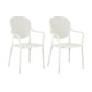 Contemporary Plastic Dining Arm Chair King Louis Back Side Chair White 2 Piece Set Clearhalo 'Dining Chairs' 'Dining Tables & Seating' 'dining_chair' 'furn' 'furn_dining_chair' 'Furniture' 'Kitchen & Dining Furniture' 6796306