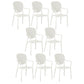Contemporary Plastic Dining Arm Chair King Louis Back Side Chair White 8 Piece Set Clearhalo 'Dining Chairs' 'Dining Tables & Seating' 'dining_chair' 'furn' 'furn_dining_chair' 'Furniture' 'Kitchen & Dining Furniture' 6796309