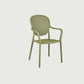Contemporary Plastic Dining Arm Chair King Louis Back Side Chair Green 1 Piece Clearhalo 'Dining Chairs' 'Dining Tables & Seating' 'dining_chair' 'furn' 'furn_dining_chair' 'Furniture' 'Kitchen & Dining Furniture' 6796319