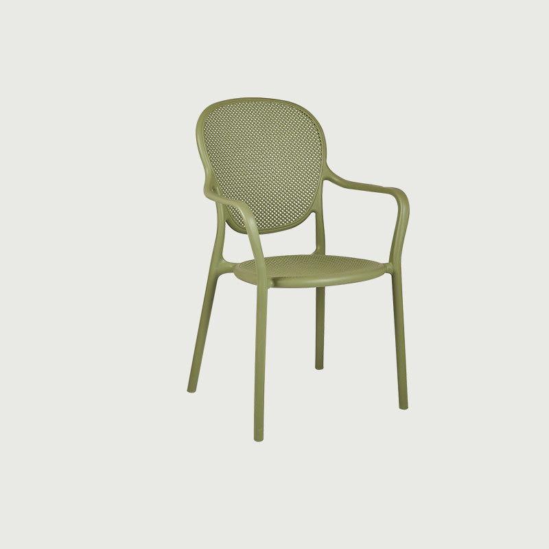 Contemporary Plastic Dining Arm Chair King Louis Back Side Chair Green 1 Piece Clearhalo 'Dining Chairs' 'Dining Tables & Seating' 'dining_chair' 'furn' 'furn_dining_chair' 'Furniture' 'Kitchen & Dining Furniture' 6796319