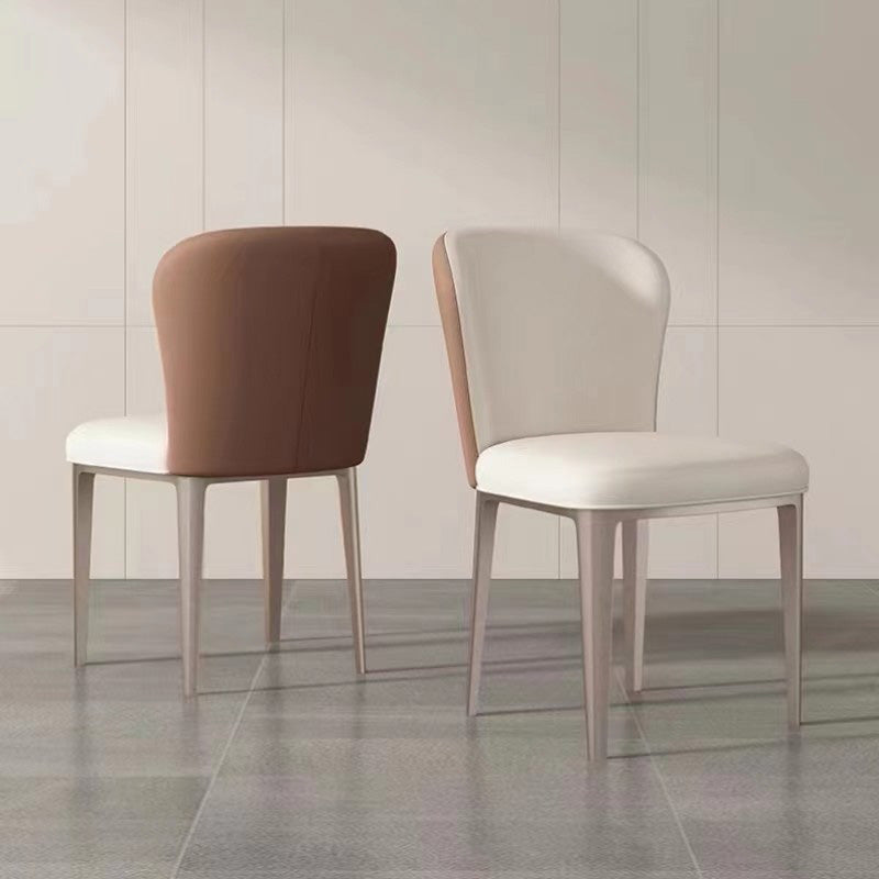 Dining Room Upholstered Armless Chair Home Metal Legs Dining Chair Clearhalo 'Dining Chairs' 'Dining Tables & Seating' 'dining_chair' 'furn' 'furn_dining_chair' 'Furniture' 'Kitchen & Dining Furniture' 6796325