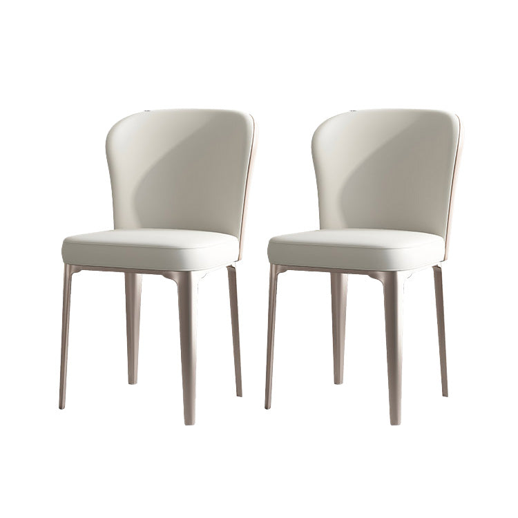 Dining Room Upholstered Armless Chair Home Metal Legs Dining Chair 2 Piece Set Clearhalo 'Dining Chairs' 'Dining Tables & Seating' 'dining_chair' 'furn' 'furn_dining_chair' 'Furniture' 'Kitchen & Dining Furniture' 6796326