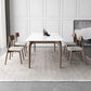 Mid-Century Dinette Table Rectangle Stone Dining Table in White 63"L x 31.5"W x 29.5"H Without Chairs Clearhalo 'Dining Tables & Seating' 'Dining Tables' 'dining_table' 'furn' 'furn_dining_table' 'Furniture' 'Kitchen & Dining Furniture' 6796340