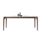 Mid-Century Dinette Table Rectangle Stone Dining Table in White Clearhalo 'Dining Tables & Seating' 'Dining Tables' 'dining_table' 'furn' 'furn_dining_table' 'Furniture' 'Kitchen & Dining Furniture' 6796345
