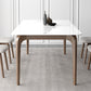 Mid-Century Dinette Table Rectangle Stone Dining Table in White Clearhalo 'Dining Tables & Seating' 'Dining Tables' 'dining_table' 'furn' 'furn_dining_table' 'Furniture' 'Kitchen & Dining Furniture' 6796352