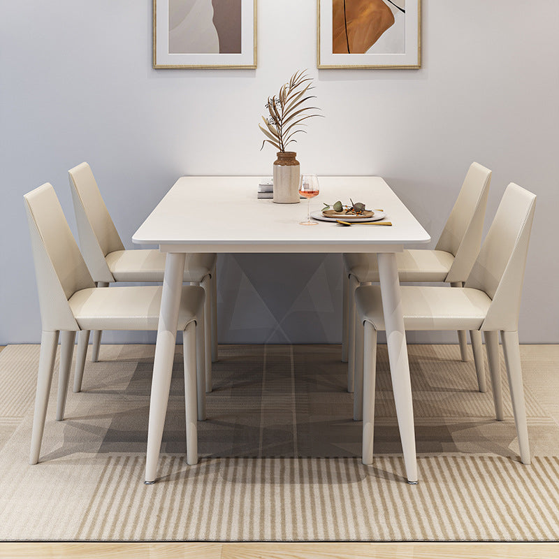 Mesa de comedor blanca Mesa de comedor de piedra sinterizada para cocina