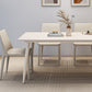 Mesa de comedor blanca Mesa de comedor de piedra sinterizada para cocina