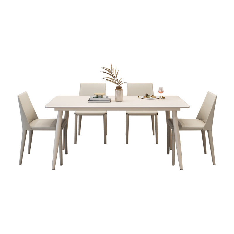 Mesa de comedor blanca Mesa de comedor de piedra sinterizada para cocina