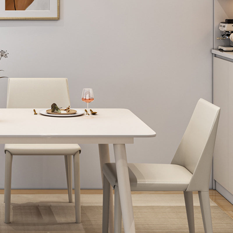Mesa de comedor blanca Mesa de comedor de piedra sinterizada para cocina