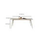Mesa de comedor blanca Mesa de comedor de piedra sinterizada para cocina