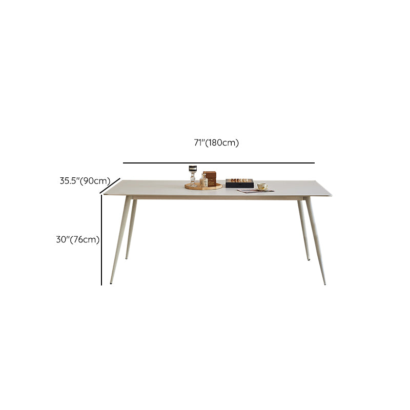 Mesa de comedor blanca Mesa de comedor de piedra sinterizada para cocina