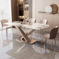 Simplicity Pedestal Casual Dining Table Dining Room Kitchen Table 59.1"L x 31.5"W x 29.5"H Without Chairs Clearhalo 'Dining Tables & Seating' 'Dining Tables' 'dining_table' 'furn' 'furn_dining_table' 'Furniture' 'Kitchen & Dining Furniture' 6796373