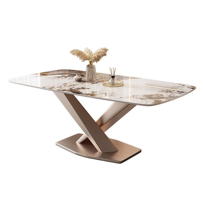 Simplicity Pedestal Casual Dining Table Dining Room Kitchen Table Without Chairs Clearhalo 'Dining Tables & Seating' 'Dining Tables' 'dining_table' 'furn' 'furn_dining_table' 'Furniture' 'Kitchen & Dining Furniture' 6796376