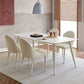 Industrial 4 Legs Dining Room Sintered Stone Dining Table for Kitchen 51.2"L x 27.5"W x 29.9"H Without Chairs Clearhalo 'Dining Tables & Seating' 'Dining Tables' 'dining_table' 'furn' 'furn_dining_table' 'Furniture' 'Kitchen & Dining Furniture' 6796397