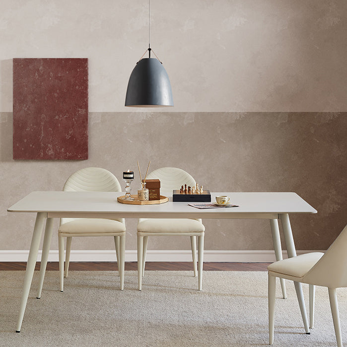Industrial 4 Legs Dining Room Sintered Stone Dining Table for Kitchen 70.9"L x 35.4"W x 29.9"H Without Chairs Clearhalo 'Dining Tables & Seating' 'Dining Tables' 'dining_table' 'furn' 'furn_dining_table' 'Furniture' 'Kitchen & Dining Furniture' 6796398
