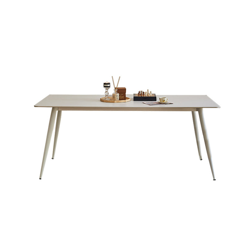 Industrial 4 Legs Dining Room Sintered Stone Dining Table for Kitchen 47.2"L x 27.6"W x 29.9"H Without Chairs Clearhalo 'Dining Tables & Seating' 'Dining Tables' 'dining_table' 'furn' 'furn_dining_table' 'Furniture' 'Kitchen & Dining Furniture' 6796399