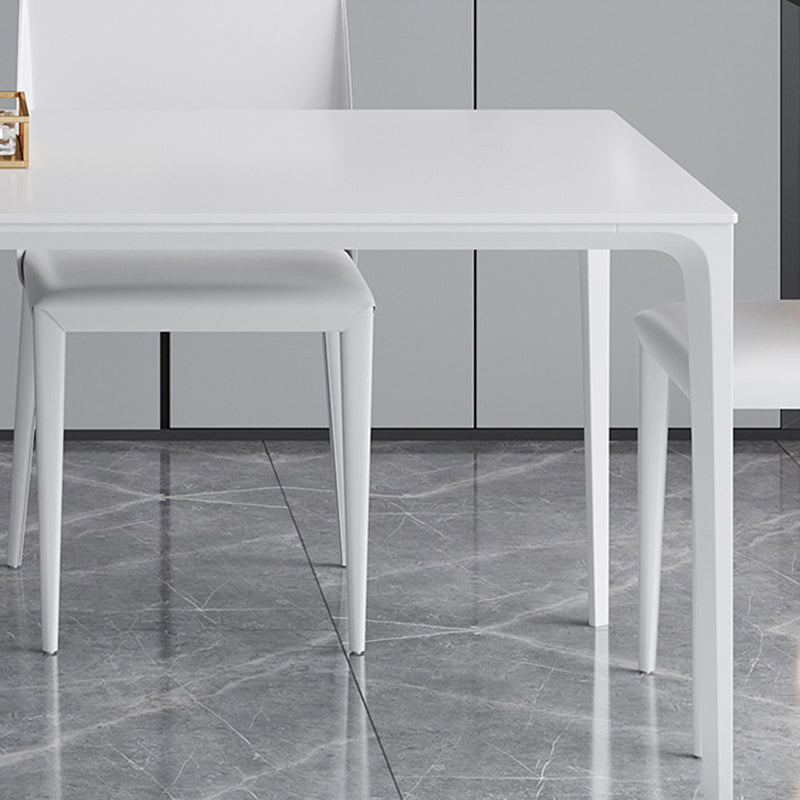 Industrial Dining Room Table Rectangle Stone Dinette Table for Home Clearhalo 'Dining Tables & Seating' 'Dining Tables' 'dining_table' 'furn' 'furn_dining_table' 'Furniture' 'Kitchen & Dining Furniture' 6796431