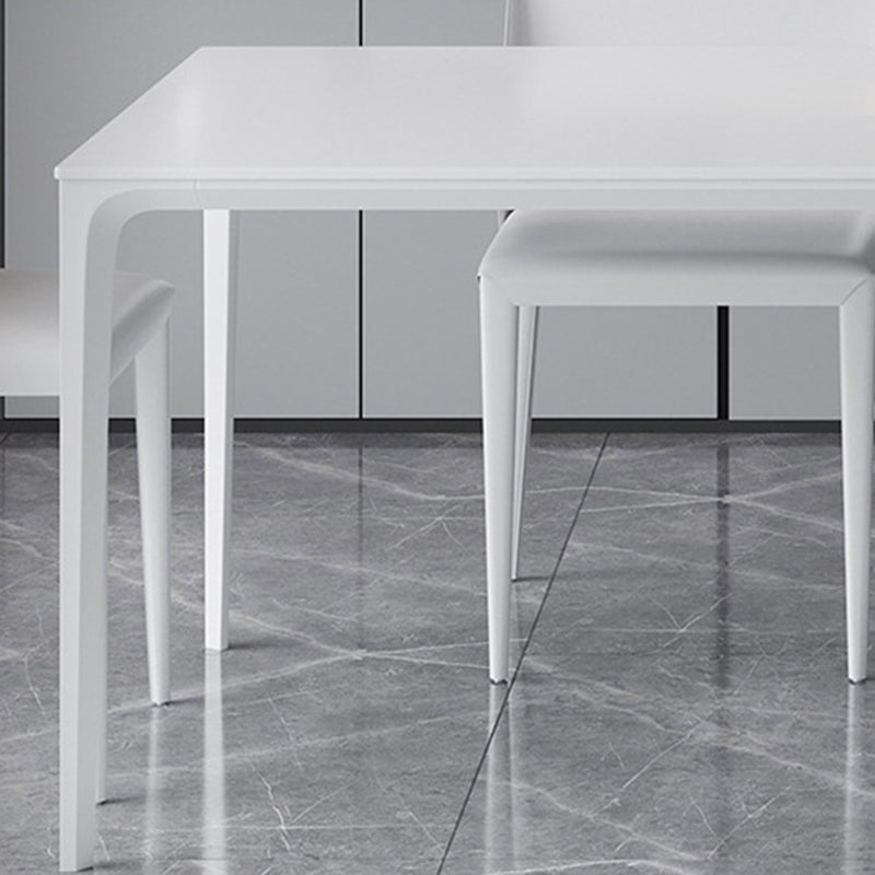 Industrial Dining Room Table Rectangle Stone Dinette Table for Home Clearhalo 'Dining Tables & Seating' 'Dining Tables' 'dining_table' 'furn' 'furn_dining_table' 'Furniture' 'Kitchen & Dining Furniture' 6796433