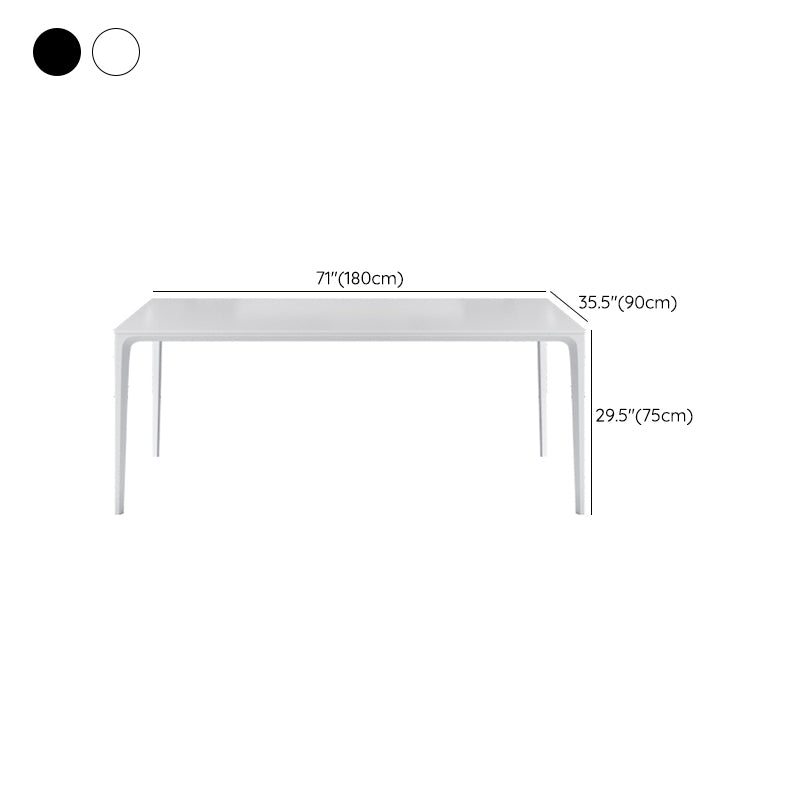 Industrial Dining Room Table Rectangle Stone Dinette Table for Home Clearhalo 'Dining Tables & Seating' 'Dining Tables' 'dining_table' 'furn' 'furn_dining_table' 'Furniture' 'Kitchen & Dining Furniture' 6796442