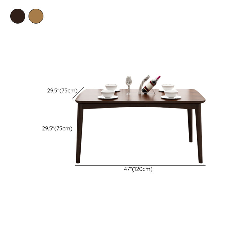 Rubberwood massief houten eettafel Moderne eettafel voor keuken