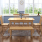Rubberwood Dining Table Modern Rectangle Dining Table for Kitchen Natural 63"L x 31.5"W x 29.5"H Without Chairs Clearhalo 'Dining Tables & Seating' 'Dining Tables' 'dining_table' 'furn' 'furn_dining_table' 'Furniture' 'Kitchen & Dining Furniture' 6796472