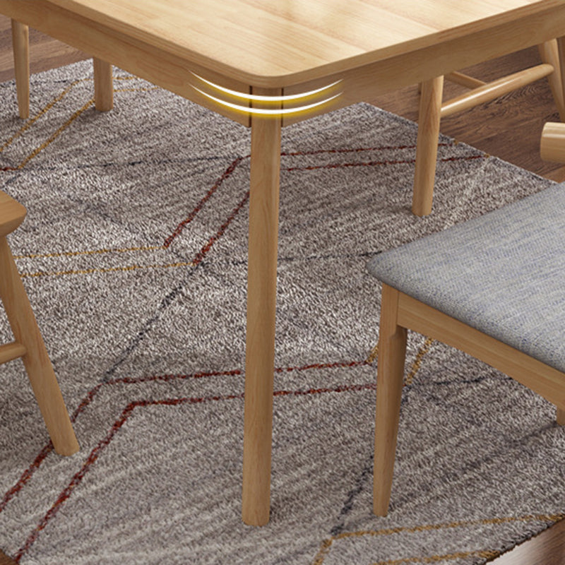 Rubberwood Dining Table Modern Rectangle Dining Table for Kitchen Clearhalo 'Dining Tables & Seating' 'Dining Tables' 'dining_table' 'furn' 'furn_dining_table' 'Furniture' 'Kitchen & Dining Furniture' 6796476
