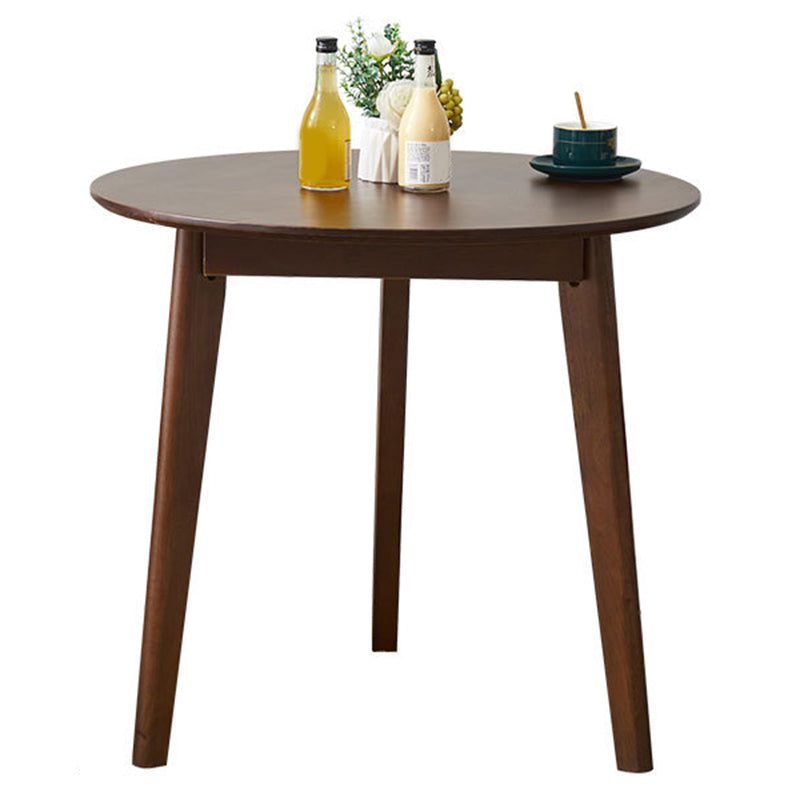 Table à manger ronde en bois massif d'hévéa, pour salle à manger