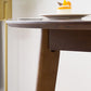 Table à manger ronde en bois massif d'hévéa, pour salle à manger