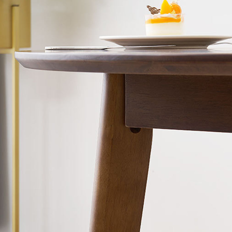 Table à manger ronde en bois massif d'hévéa, pour salle à manger