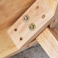 Table à manger ronde en bois massif d'hévéa, pour salle à manger