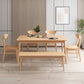 Table à manger rectangulaire en bois massif d'hévéa, pour la cuisine