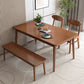 Table à manger rectangulaire en bois massif d'hévéa, pour la cuisine