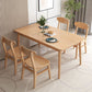 Table à manger rectangulaire en bois massif d'hévéa, pour la cuisine