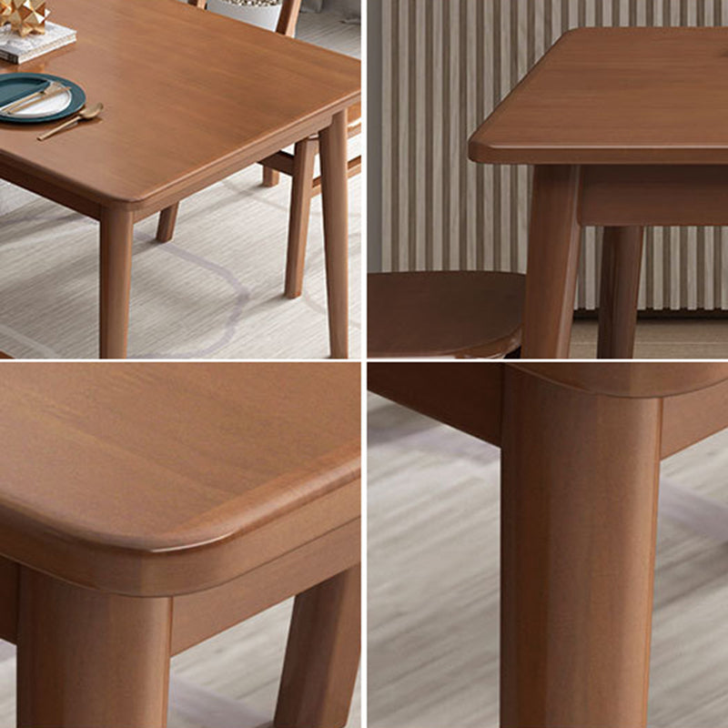 Table à manger rectangulaire en bois massif d'hévéa, pour la cuisine