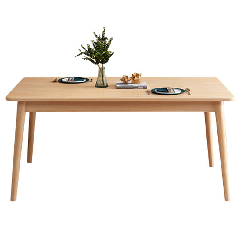 Table à manger rectangulaire en bois massif d'hévéa, pour la cuisine
