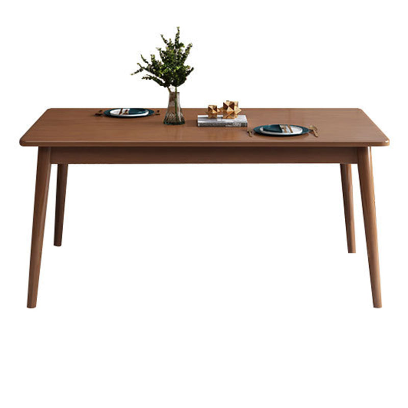 Table à manger rectangulaire en bois massif d'hévéa, pour la cuisine