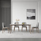 Mesa de comedor Mid-Century Mesa de comedor rectangular de piedra en blanco