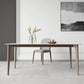 Mesa de comedor Mid-Century Mesa de comedor rectangular de piedra en blanco