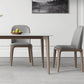 Mesa de comedor Mid-Century Mesa de comedor rectangular de piedra en blanco