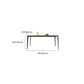 Mesa de comedor Mid-Century Mesa de comedor rectangular de piedra en blanco
