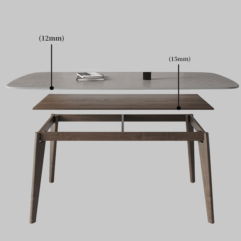 Modern Style Furniture Rectangle Stone Dining Room Table for Home