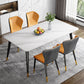 Glam Style Furniture Rectangle Stone Dining Room Table for Kitchen Clearhalo 'Dining Tables & Seating' 'Dining Tables' 'dining_table' 'furn' 'furn_dining_table' 'Furniture' 'Kitchen & Dining Furniture' 6796610