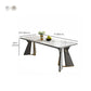 Glam Furniture Rectangle Stone Dining Room Table for Kitchen Clearhalo 'Dining Tables & Seating' 'Dining Tables' 'dining_table' 'furn' 'furn_dining_table' 'Furniture' 'Kitchen & Dining Furniture' 6796640