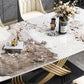 Glam Style Furniture Rectangle Stone Dining Room Table for Dining Room Clearhalo 'Dining Tables & Seating' 'Dining Tables' 'dining_table' 'furn' 'furn_dining_table' 'Furniture' 'Kitchen & Dining Furniture' 6796650