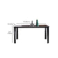 Industrial Dining Table Rectangle Stone Dinette Table in Black Clearhalo 'Dining Tables & Seating' 'Dining Tables' 'dining_table' 'furn' 'furn_dining_table' 'Furniture' 'Kitchen & Dining Furniture' 6796669