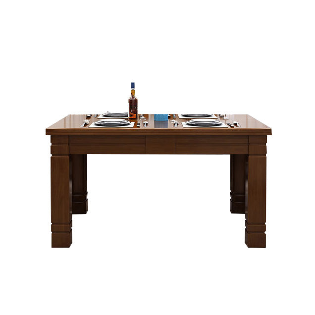 Vaste houten eettafel 4 benen eetkamer tafel voor keuken